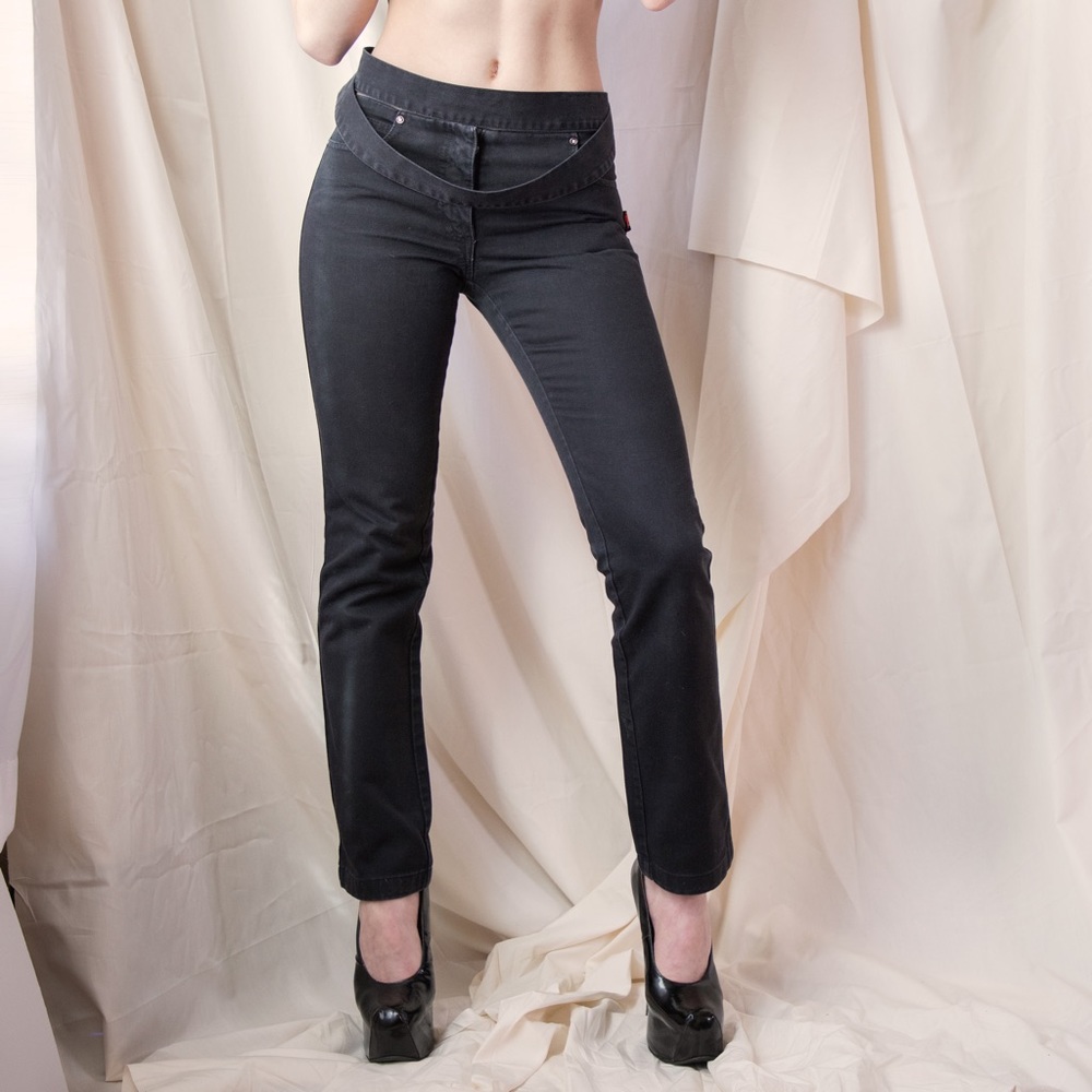 JEAN PAUL GAULTIER JEANS 90’s LOW RISE W/ EXTENDED WAISTBAND